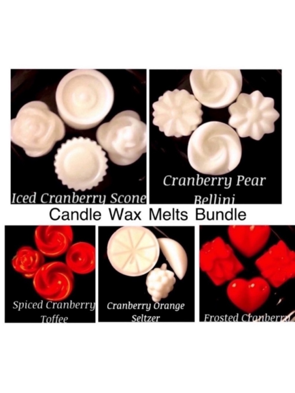 Large Cranberry Candle Wax Melt Set